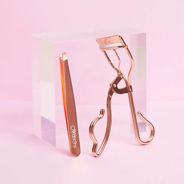 SET RIZADOR PESTAÑAS Y PINZAS ROSE GOLD