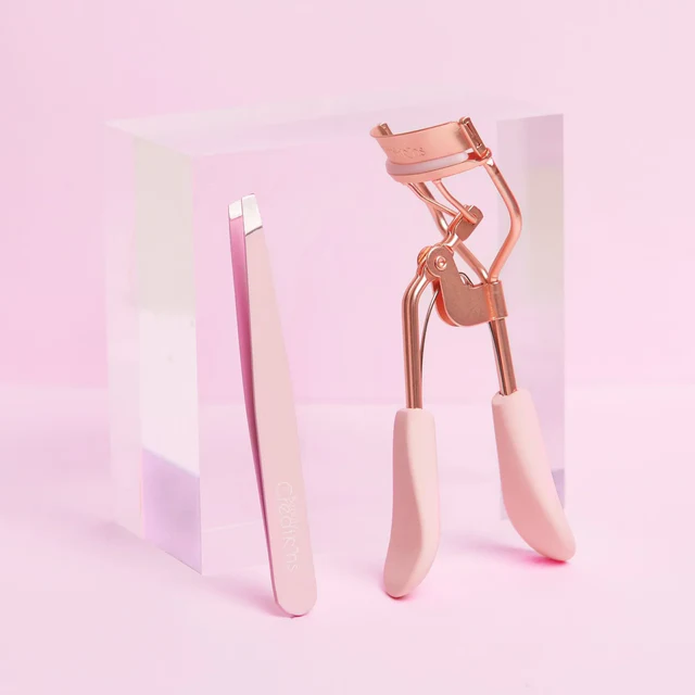 SET RIZADOR PESTAÑAS Y PINZAS ROSA