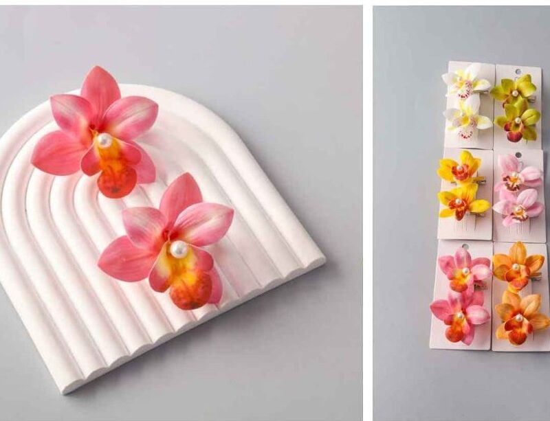 DUO BROCHES PARA CABELLO FLORES
