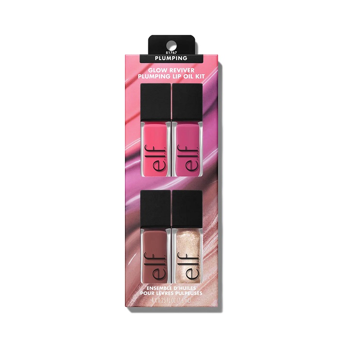KIT DE 4 PCS ACEITE LABIAL GLOW REVIVER ELF