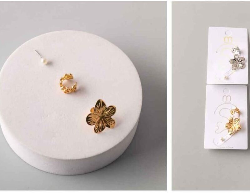 PAR DE ARETES CON DISEÑO