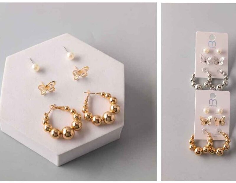 PAR DE ARETES CON DISEÑO