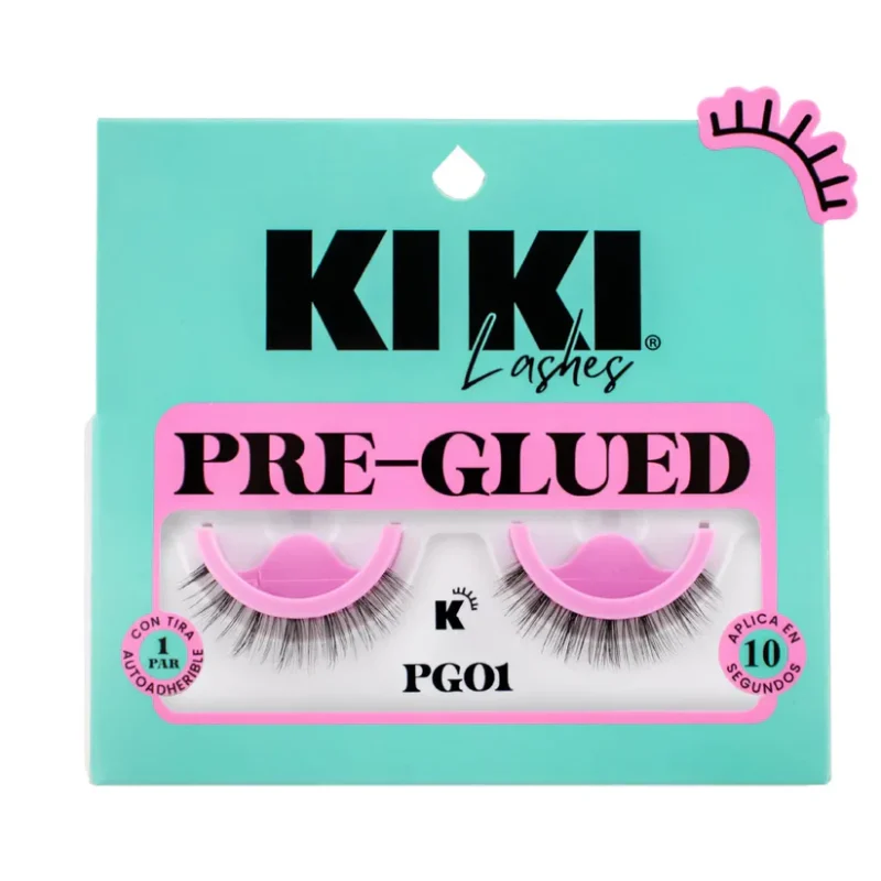 PESTAÑAS POSTIZAS KIKI PRE GLUED PG01