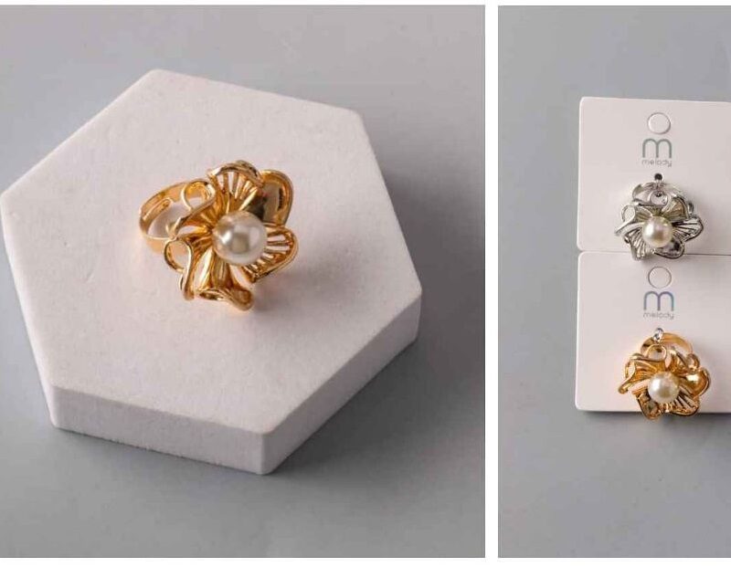 ANILLO METALICO DISEÑO FLOR