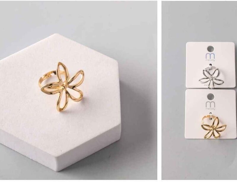 ANILLO METALICO DISEÑO FLOR